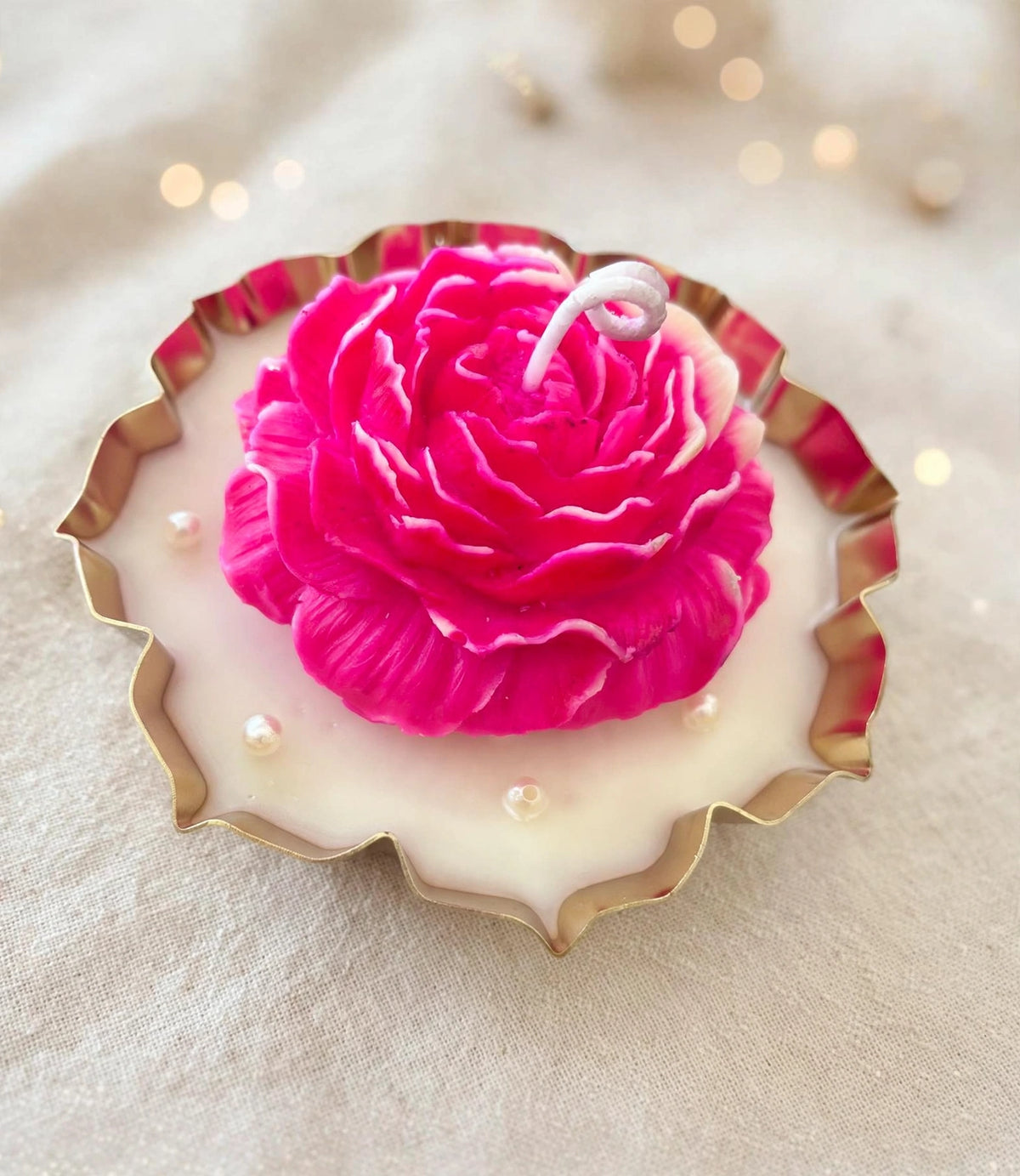 Urli Candle- Peony Flower