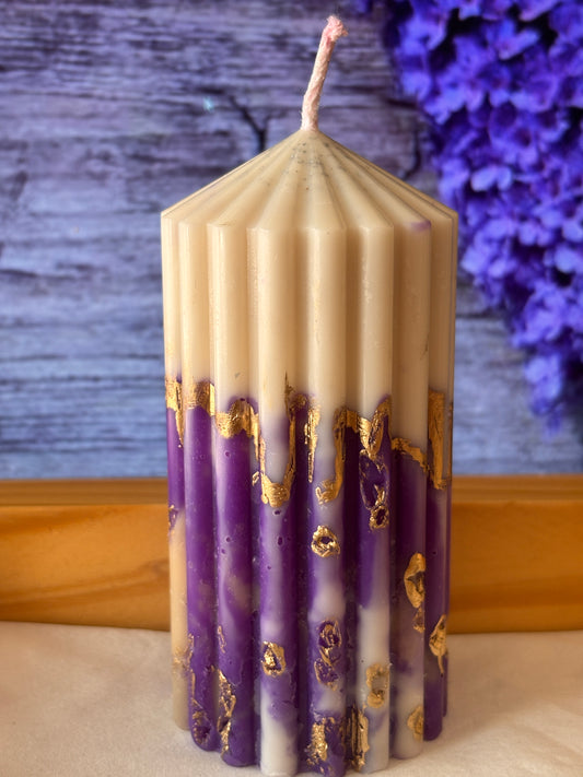 Lavender Fragrance Pillar Candle