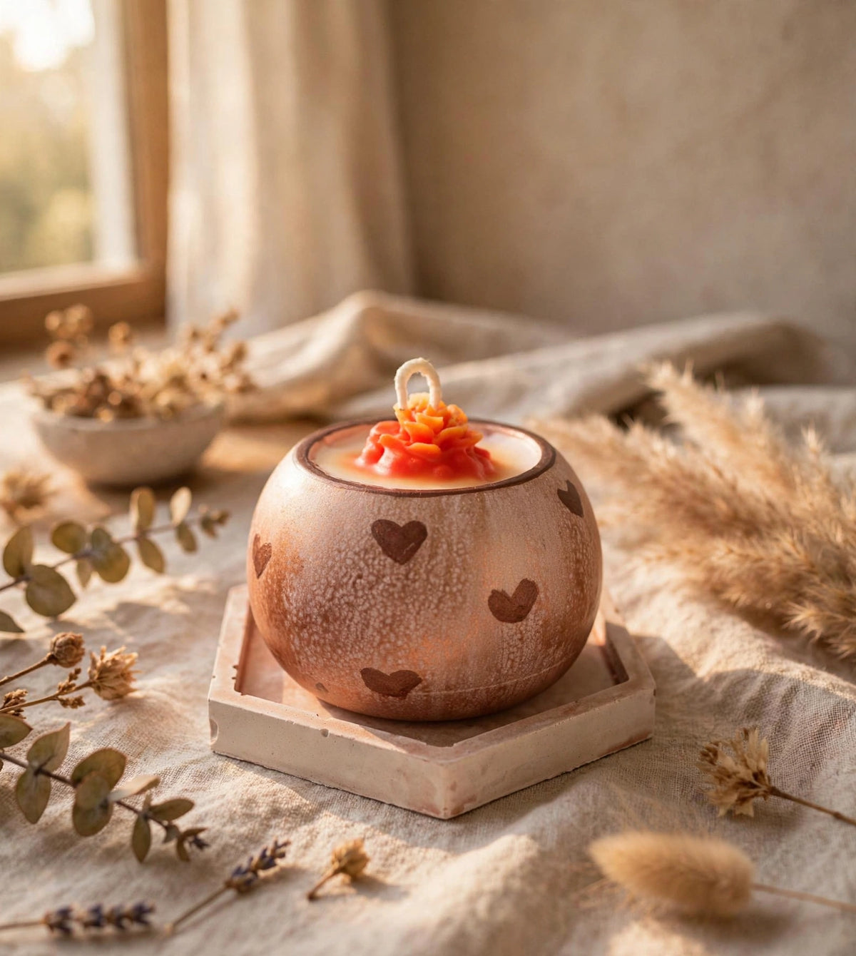 Concrete Round Jar Candle 🤍