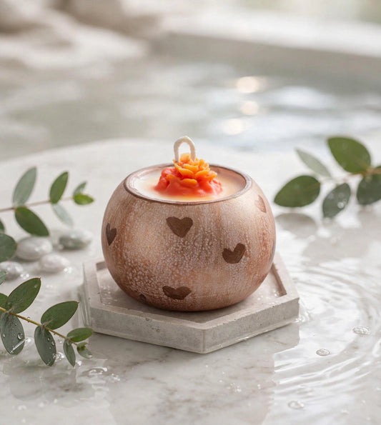 Concrete Round Jar Candle 🤍