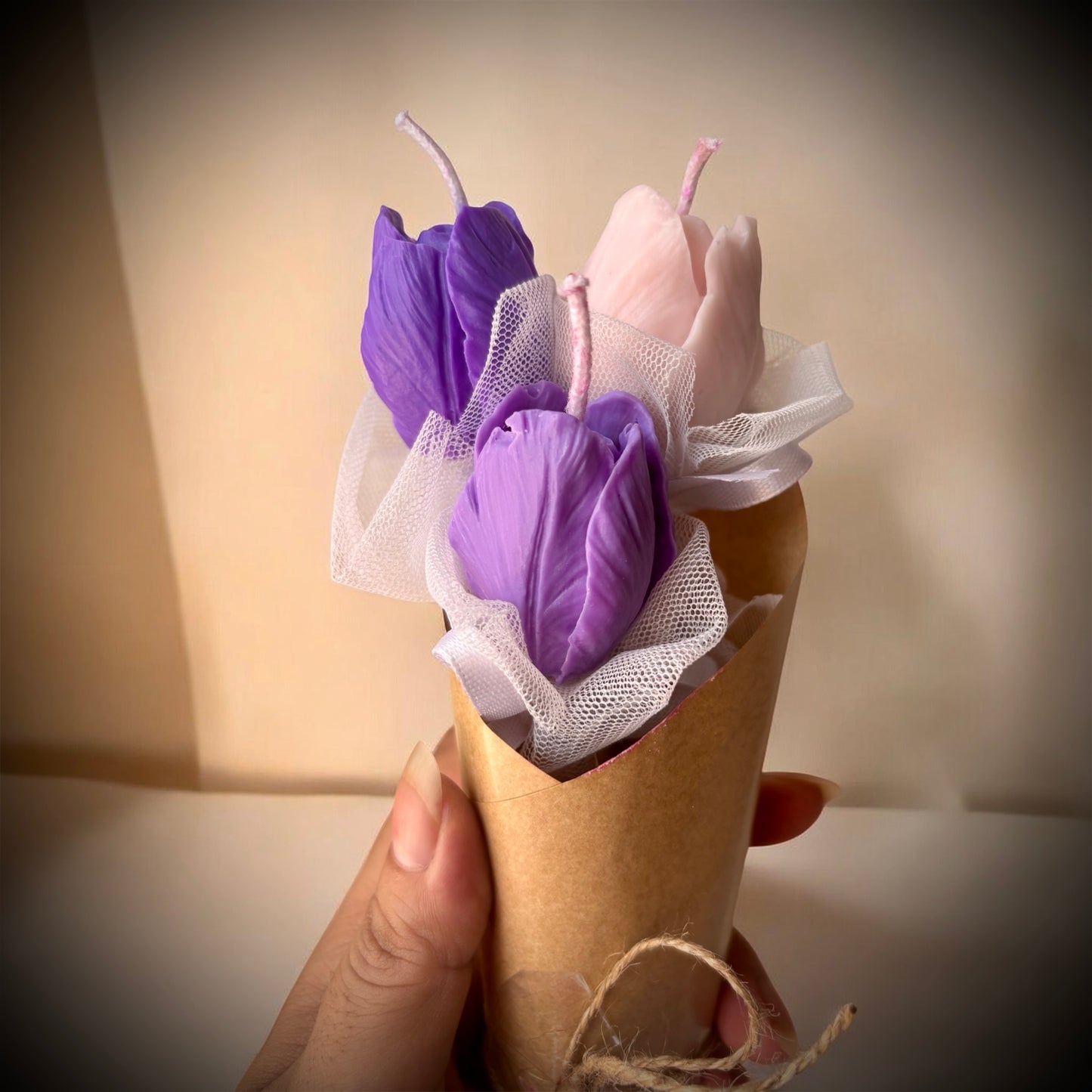 Fragranced Soya Wax Tulip Candle Bouquet