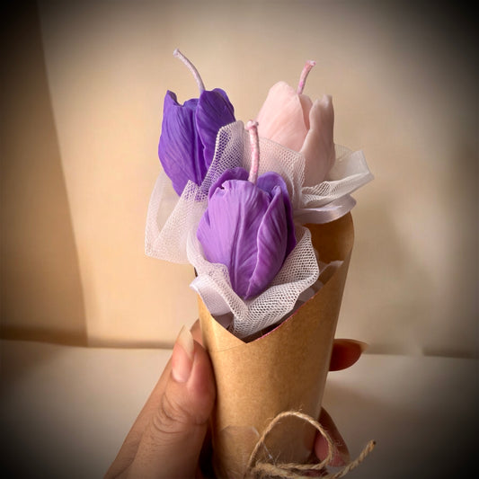 Fragranced Soya Wax Tulip Candle Bouquet